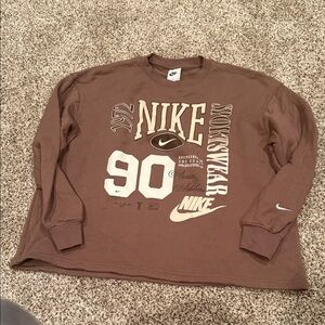 Nike Chocolate Brown Sportswear Sweatshirt
